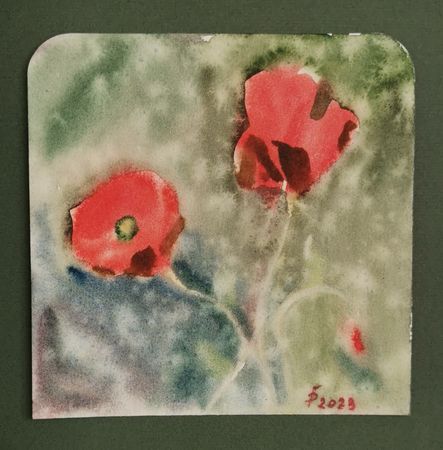 Регина Буглеева (Авторская графика - 
                  22 x 22 см) Маки