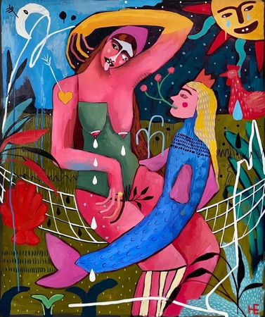 Катя Никитина (Картина, живопись - 
                  100 x 120 см) Щучье веление