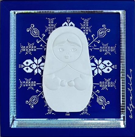 Ольга Зайцева (Картина, живопись - 
                  25 x 25 см) Славянский шик №15