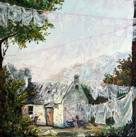 Анна Бухтиярова (Картина, живопись - 
                  50 x 50 см) Обещали ураган