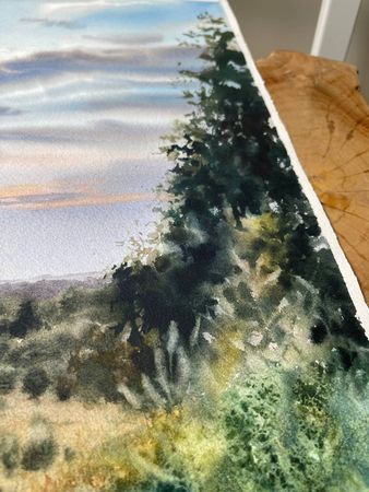 Жанна Губина (Авторская графика - 
                  36 x 56 см) На горизонте