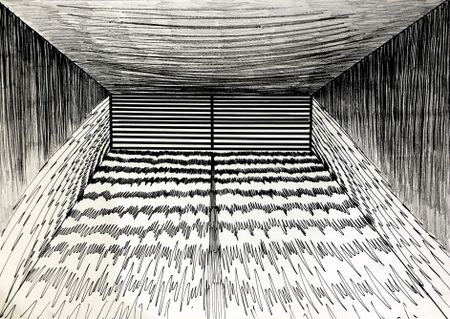 Сергей Лоцманов (Авторская графика - 
                  90 x 63 см) Без названия