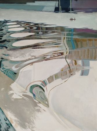 Александр Климин (Картина, живопись - 
                  60 x 80 см) Крик вороны, пролетающей над Москва-рекой (Звук улетающей вороны над Москва-рекой)