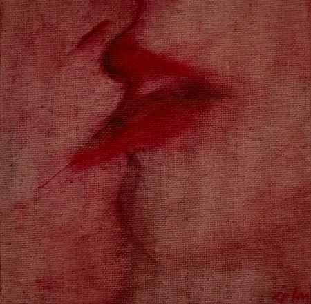 Виктория Зарецкая (embrassé par la muse) (Авторская графика - 
                  10 x 10 см) Привязанность