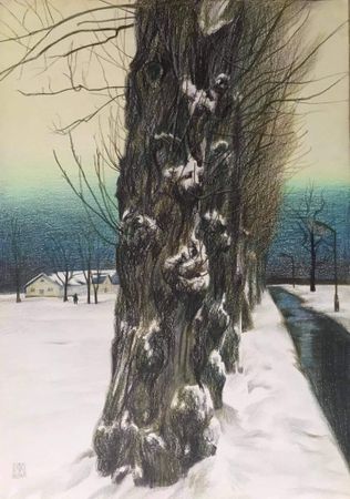 Александра Курьянова (Авторская графика - 
                  21 x 29.7 см) Аллея