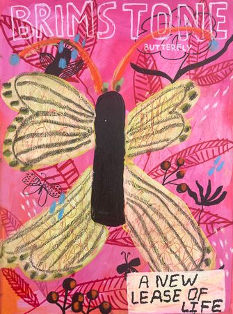 AlisaVostorg (Картина, живопись - 
                  30 x 40 см) Лимонница. Новая жизнь