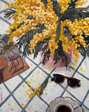 Алиса Дьякова (Картина, живопись - 
                  40 x 50 см) Все мысли о весне