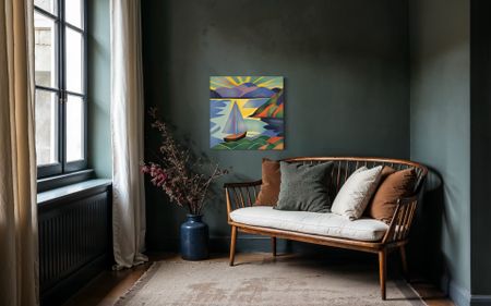 Нина Цориева (Картина, живопись - 
                  70 x 70 см) Морской пейзаж