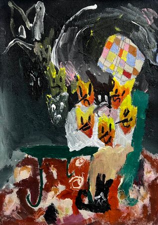Влад Мальцев (Авторская графика - 
                  30 x 40 см) Излишнее обдумывание порождает сомнения