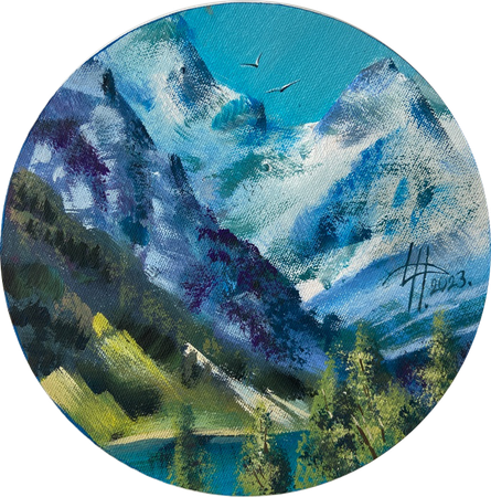 Динара Хёртнагль (Картина, живопись - 
                  20 x 20 см) Skylights