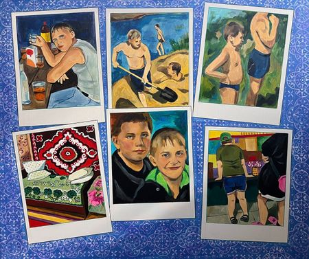 Лена Запрудских (Картина, живопись - 
                  120 x 100 см) Полароидное лето #3