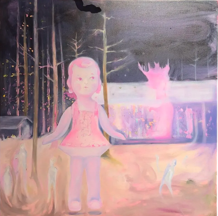 Кристина Пуршина (Картина, живопись - 
                  100 x 100 см) Не хватает чего-то существенного, как будто утром пытаешься вспомнить забытый сон. 1