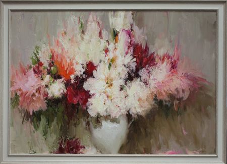 Евгений Бурцев (Картина, живопись - 
                  100 x 70 см) Пионовый восторг