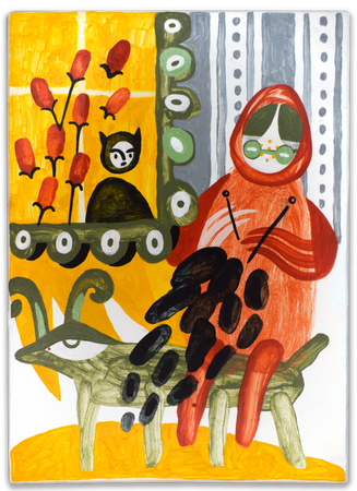 Лена Романовская (Картина, живопись - 
                  13 x 18 см) Досуг