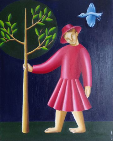 Саша Катинаускиене (Картина, живопись - 
                  40 x 50 см) Посади дерево