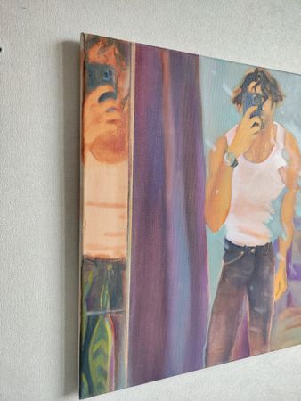 Надежда Прадес (Картина, живопись - 
                  55 x 46 см) Нарцисс и нимфа Эхо
