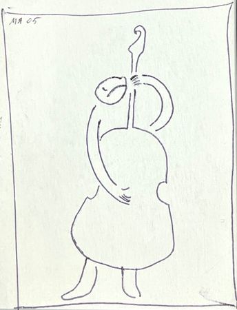 Марсель Ялалов (Авторская графика - 
                  23 x 32 см) Jazz-Bass