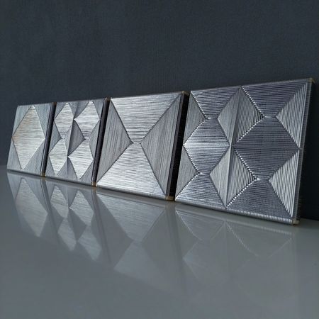 Надежда Денисова (Объект - 
                  80 x 20 см) Сет из четырех декоративных панно