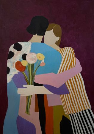 Катерина Пахомова (Картина, живопись - 
                  50 x 70 см) Между нами