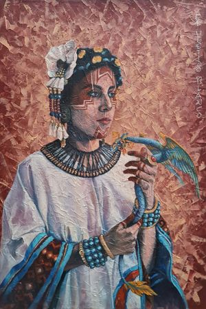 Александр Буданов (Авторская графика - 
                  40 x 60 см) Белое Платье — El Vestido Blanco