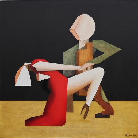 Александр Трифонов (Картина, живопись - 
                  100 x 100 см) Танго в ночи