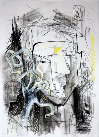 Саша Мельникова (Авторская графика - 
                  42 x 60 см) Ало, привет