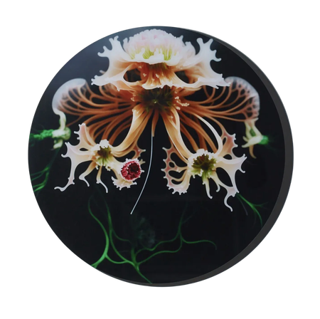 Юлия Низамутдинова (Cyberflora) (Графика цифровая (принты) - 
                  47 x 47 см) Нейропалех. Гибрид
