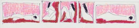 Марсель Ялалов (Авторская графика - 
                  21 x 4 см) Nude