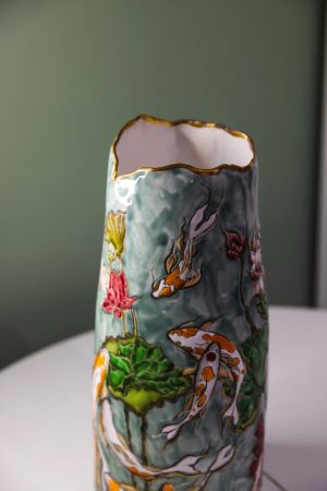 Динара Амирова (Объект - 
                  13.5 x 35 см) KOI FISH VASE