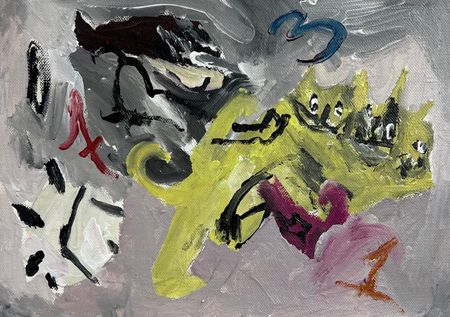 Влад Мальцев (Авторская графика - 
                  40 x 30 см) Успеть сделать всё