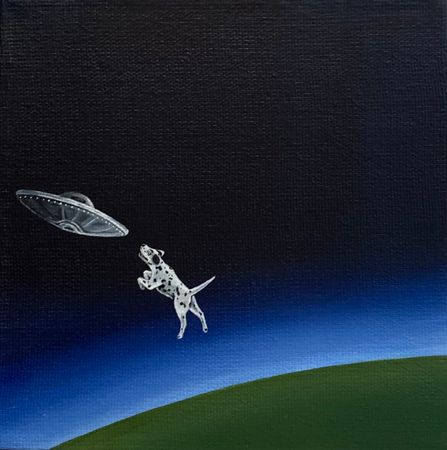 СВЕТ-ЛАНА (Картина, живопись - 
                  20 x 20 см) Прыжок