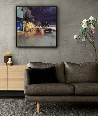 Евгений Бурцев (Картина, живопись - 
                  80 x 80 см) Вечер на Ката-Бич