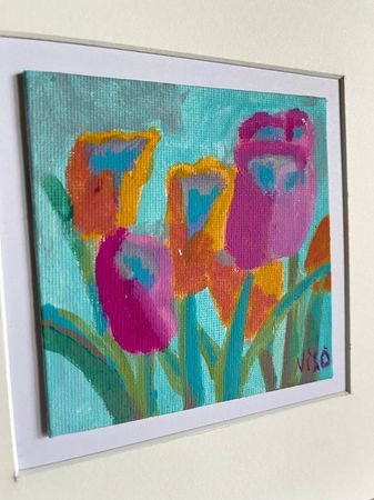 Нисо Атаханова (Авторская графика - 
                  22 x 22 см) Букет