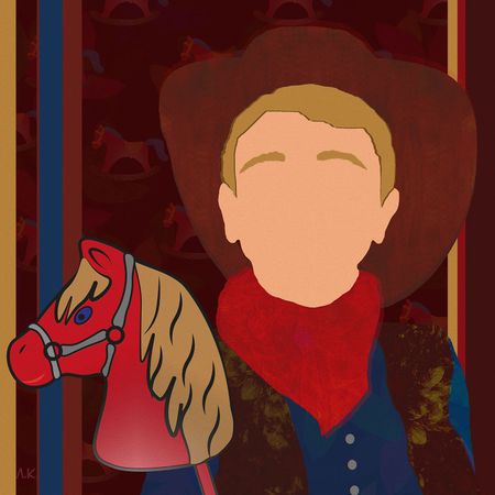 Лариса Корж (Графика цифровая (принты) - 
                  35 x 35 см) Коник