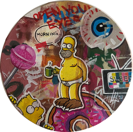 Динара Хёртнагль (Картина, живопись - 
                  20 x 20 см) Generation Pepsi. Morning