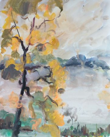 Людмила Кылыч (Авторская графика - 
                  29 x 42 см) Сентябрь