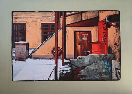 Анастасия Нестерова (Картина, живопись - 
                  147 x 105 см) Серия "Мой завод. Зима"