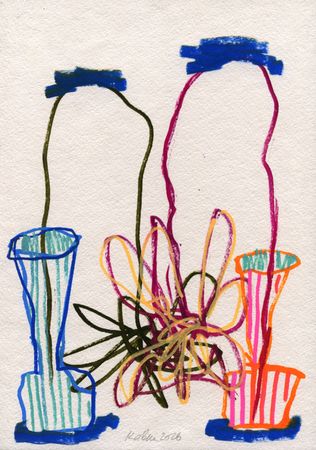 Дмитрий Кавка (Авторская графика - 
                  21 x 30 см) Цветочный натюрморт