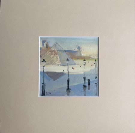 Валерия Привалихина (Авторская графика - 
                  24.5 x 24.5 см) Pyramide du Louvre