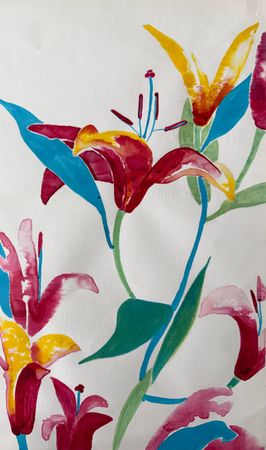 Алена Сокольникова (Авторская графика - 
                  22 x 36 см) Лилии