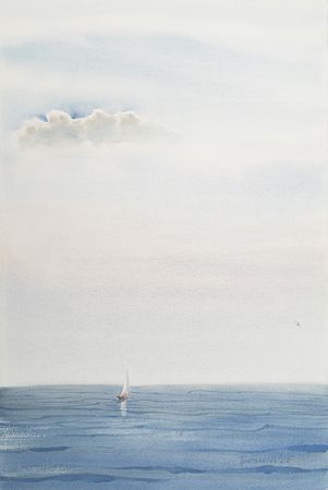 Юлия Третьякова (Авторская графика - 
                  38 x 56 см) Одиночество