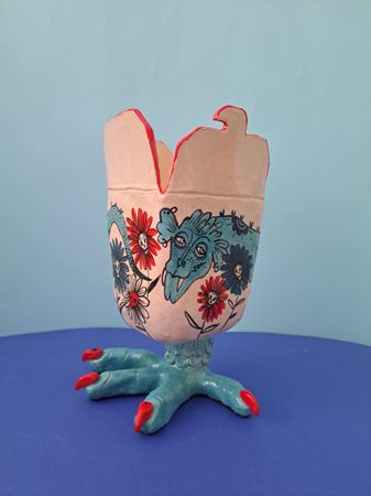 Полина Булыгина (Скульптура - 
                  15 x 27 см) Ваза/фруктовница Dragon wok