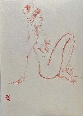 Виктория Севастьянова (Авторская графика - 
                  21 x 30 см) Nu sketch