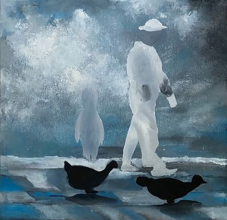 Лена Троянская (Картина, живопись - 
                  42 x 42 см) Пространство вариантов