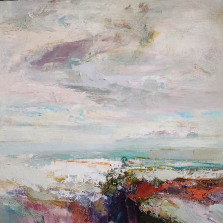 Виктория Шворень (Картина, живопись - 
                  90 x 90 см) Все ещё чувствую зиму