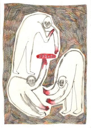 Оля Душкина (Авторская графика - 
                  21 x 29.7 см) Закрашивают