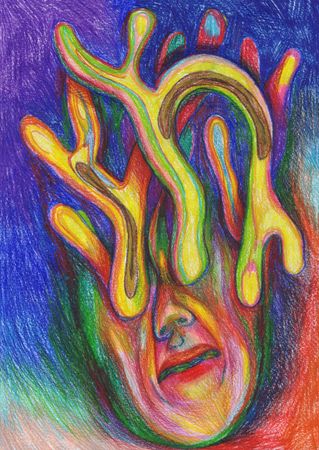 Оля Душкина (Авторская графика - 
                  29.7 x 42 см) Активный рост визуального опыта