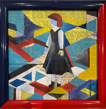 Татьяна Федоровская (Картина, живопись - 
                  24 x 24 см) ДОЧЬ ПИОНЕРКИ