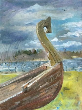 Галина Третьякова (Картина, живопись - 
                  37 x 50 см) Русский север