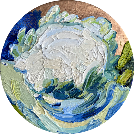 Иван Глазков (Картина, живопись - 
                  20 x 20 см) У фонтана Бахуса